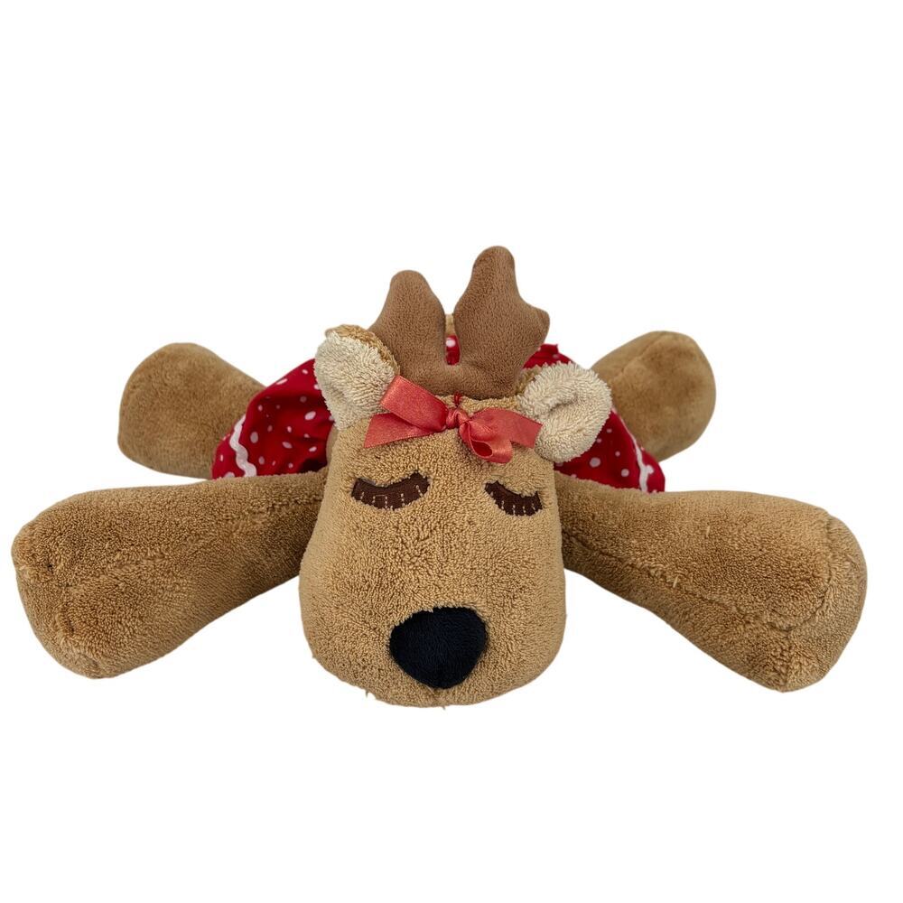 Hallmark Rhonda‎ Reindeer Plush Red Dot Skirt Sleepy Eyes 14 Inch Rodney Series